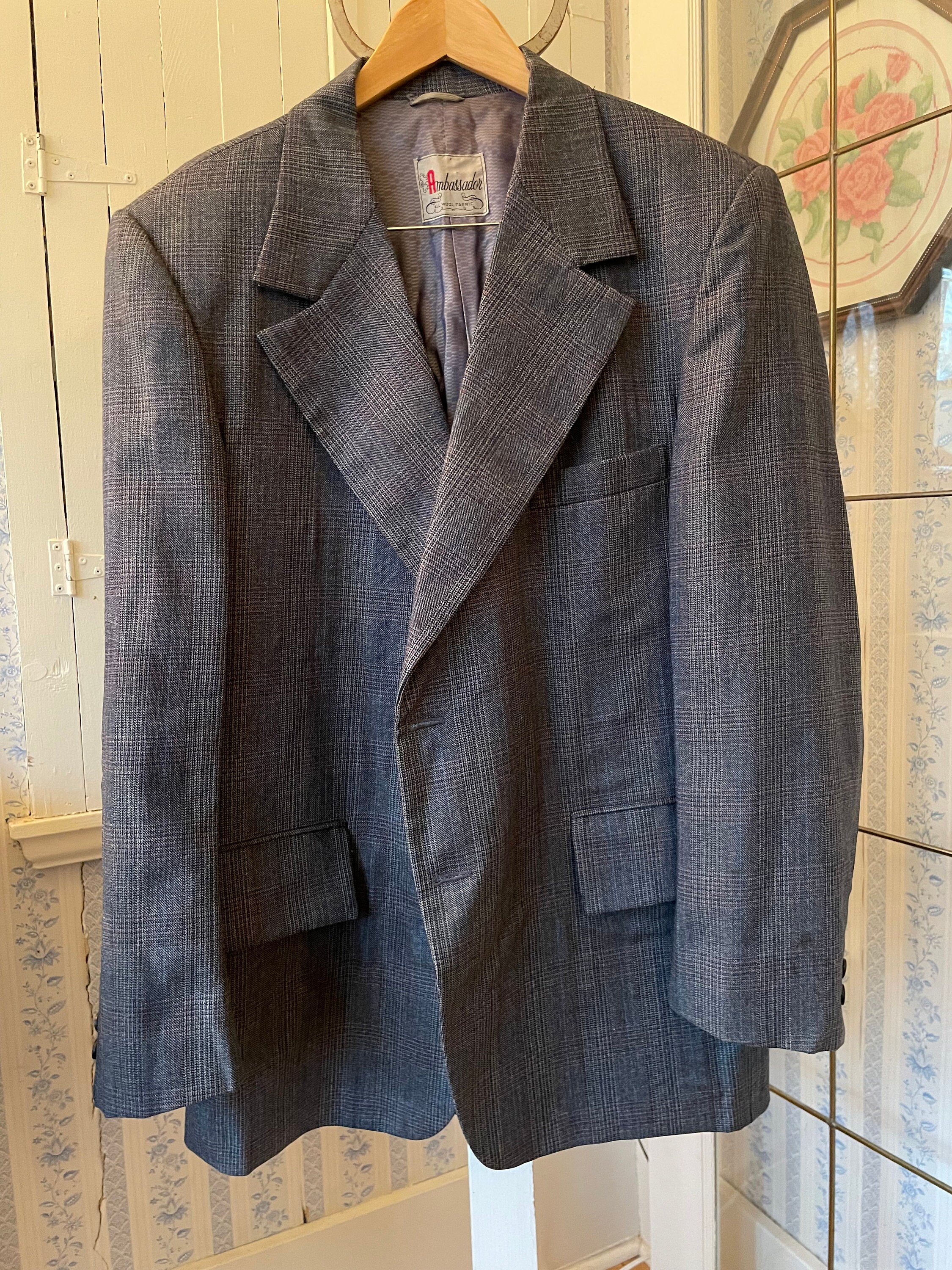 ジャケット・アウター [SullneArchives] 90s Wool Mode Blouson Savannah 90s Vintage Red 1 Button 100% Wool Blazer Size 4P