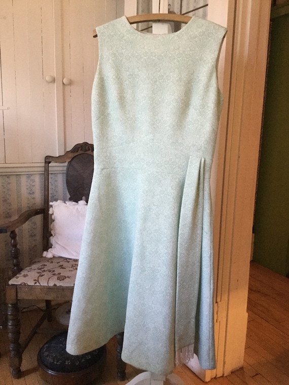 open lace back dress Wedtrend Women Green Flower Bridesmaid Dress with Split Front A Line Ruffled Straps Corset Long Wedding Party Dress, Green Flower / US10 main image 0