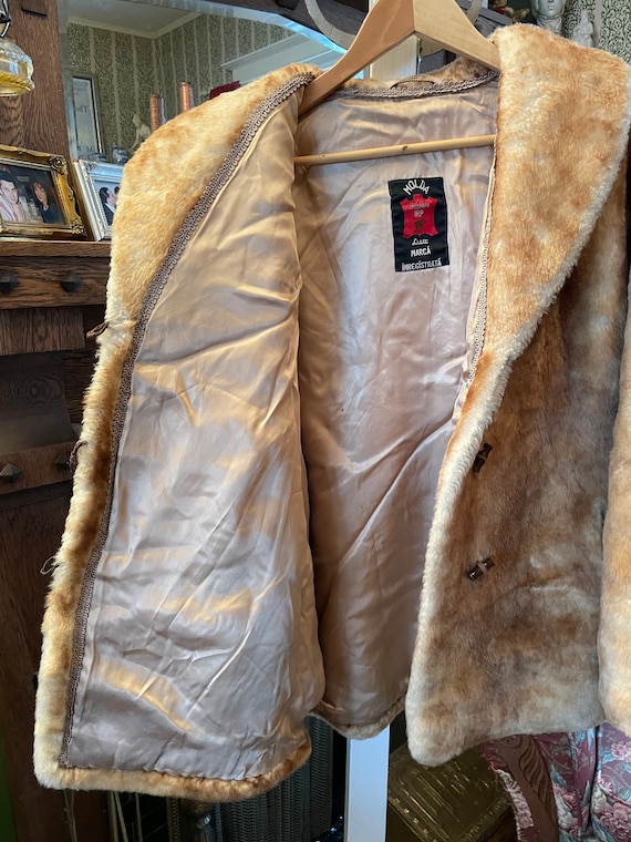 Vintage Golden Brown Faux Fur Teddy Bear Jacket, Coat (B112) - Etsy