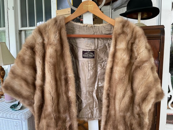 Vintage fur wrap, stole, mink wrap, stole (B565),… - image 2