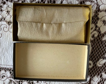 Vintage metallic gold fabric clutch purse, evening bag (B416), Lady Buxton new in box