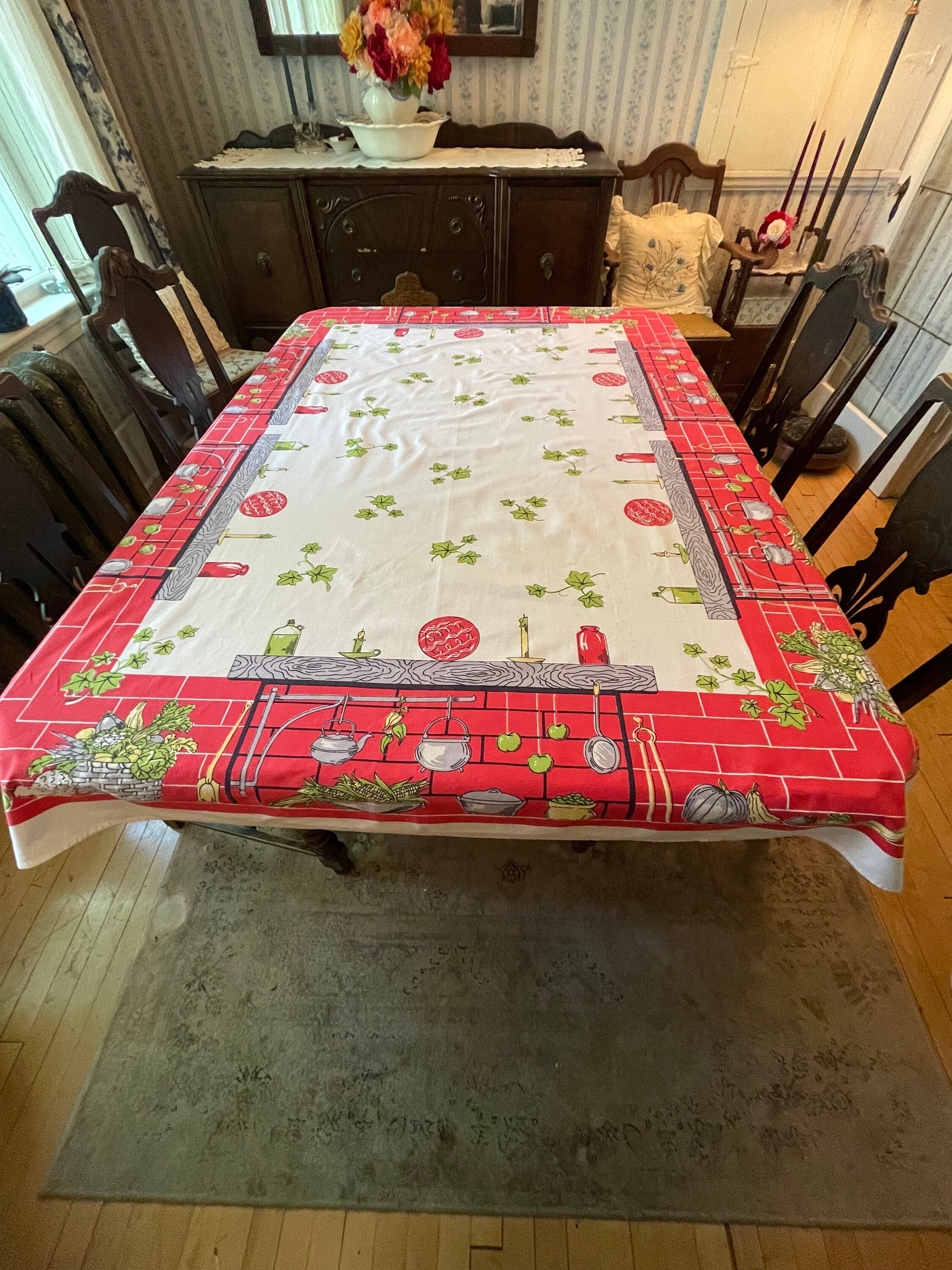 赤白　テーブル Mid Century Modern White & Red Porcelain Top Draw Table #GA9116