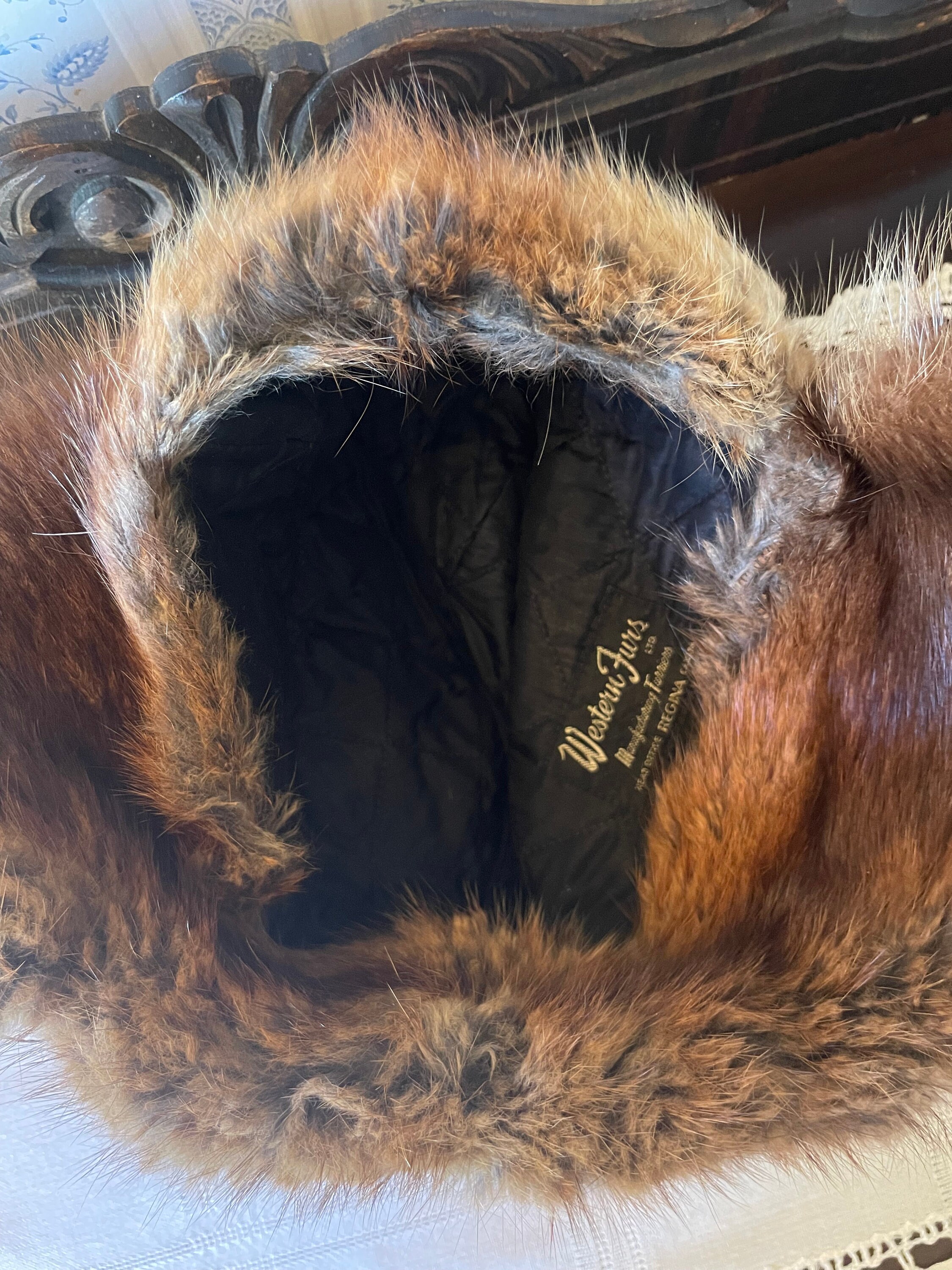 Hudson Seal Recycled Muskrat Fur Winter Hat – Men’s Vintage Cold Weather Cap Vintage Fur Hat, Raccoon Fur Hat (B653), Light to Dark Brown  main image 3