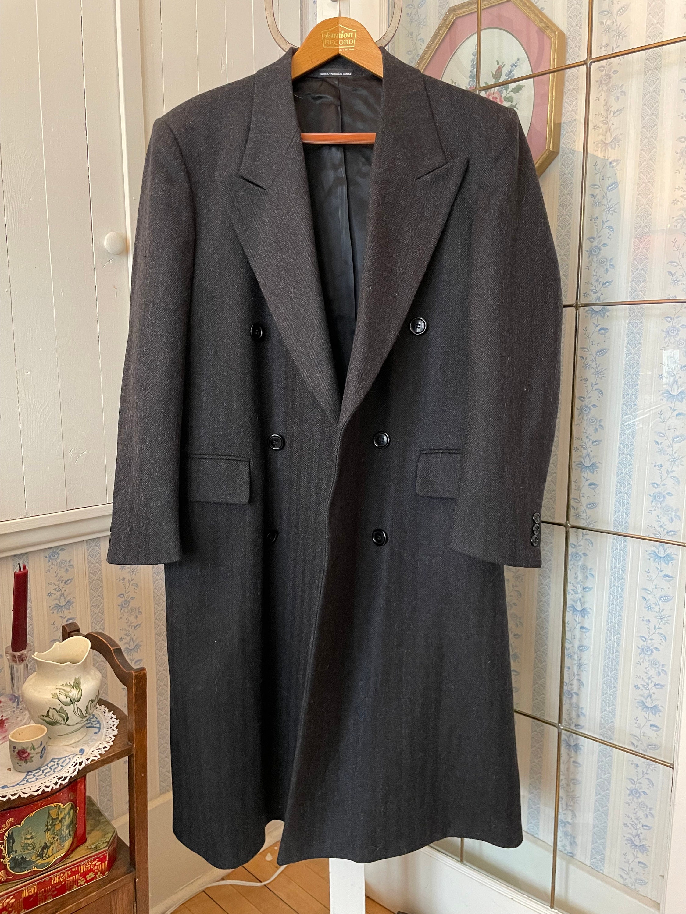 Herringbone Coat Double Breasted - Etsy