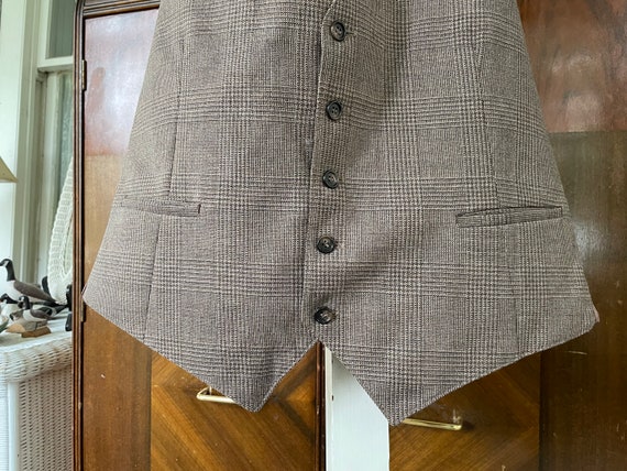 Vintage beige vest, waistcoat (B542), neutral bei… - image 3