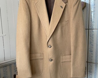 Vintage Camel Hair Blazer Tan Beige Sport Coat Jacket B828 Pure Wool Camel Hair Blazer Jacket Sport Coat Etsy Denmark