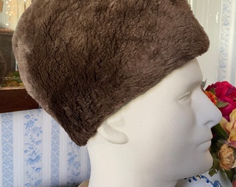 Brand New Brown Sheared Beaver Fur & Leather Hat Cap Men Man  display picture 3