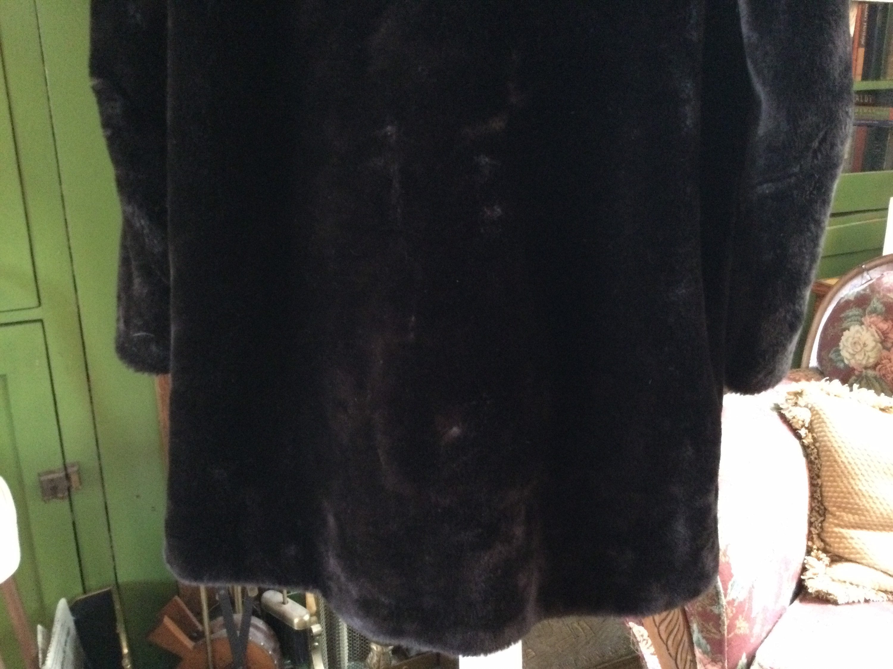 Vintage Dark Brown Plush Faux Fur Coat A885 Shorter Length - Etsy