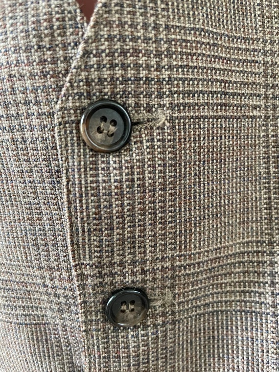 Vintage beige vest, waistcoat (B542), neutral bei… - image 4
