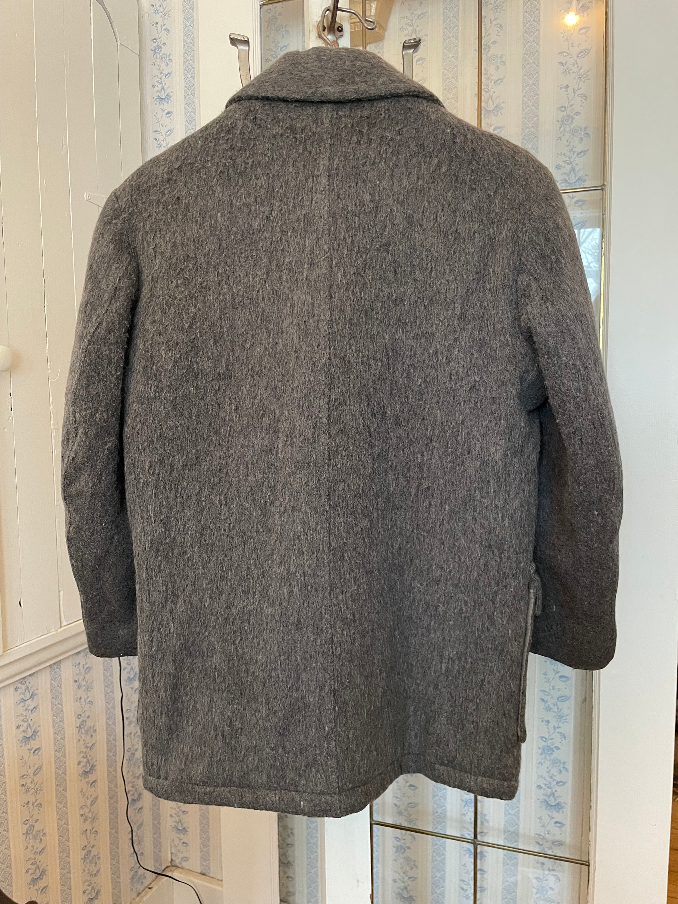 ★KHAKIPOINT★ Antique Wool Jacket gray P0000BFX Jingpin Fushi Wool Coat Jacket Men's Medium Gray Wool