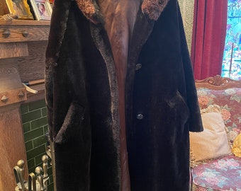ジャケット・アウター 90's Vintage Mouton Fur Jacket sullen vintage mouton fur coat, Long, 3 Button With Pockets | eBay