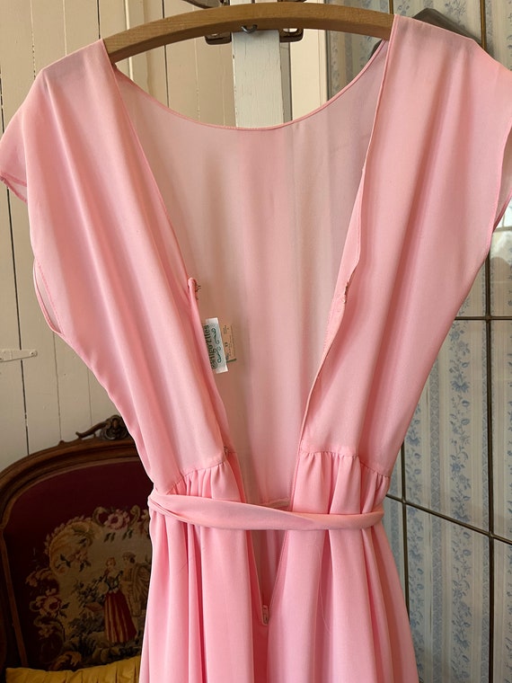 Vintage pink dress, pink sleeveless midi dress (C… - image 8