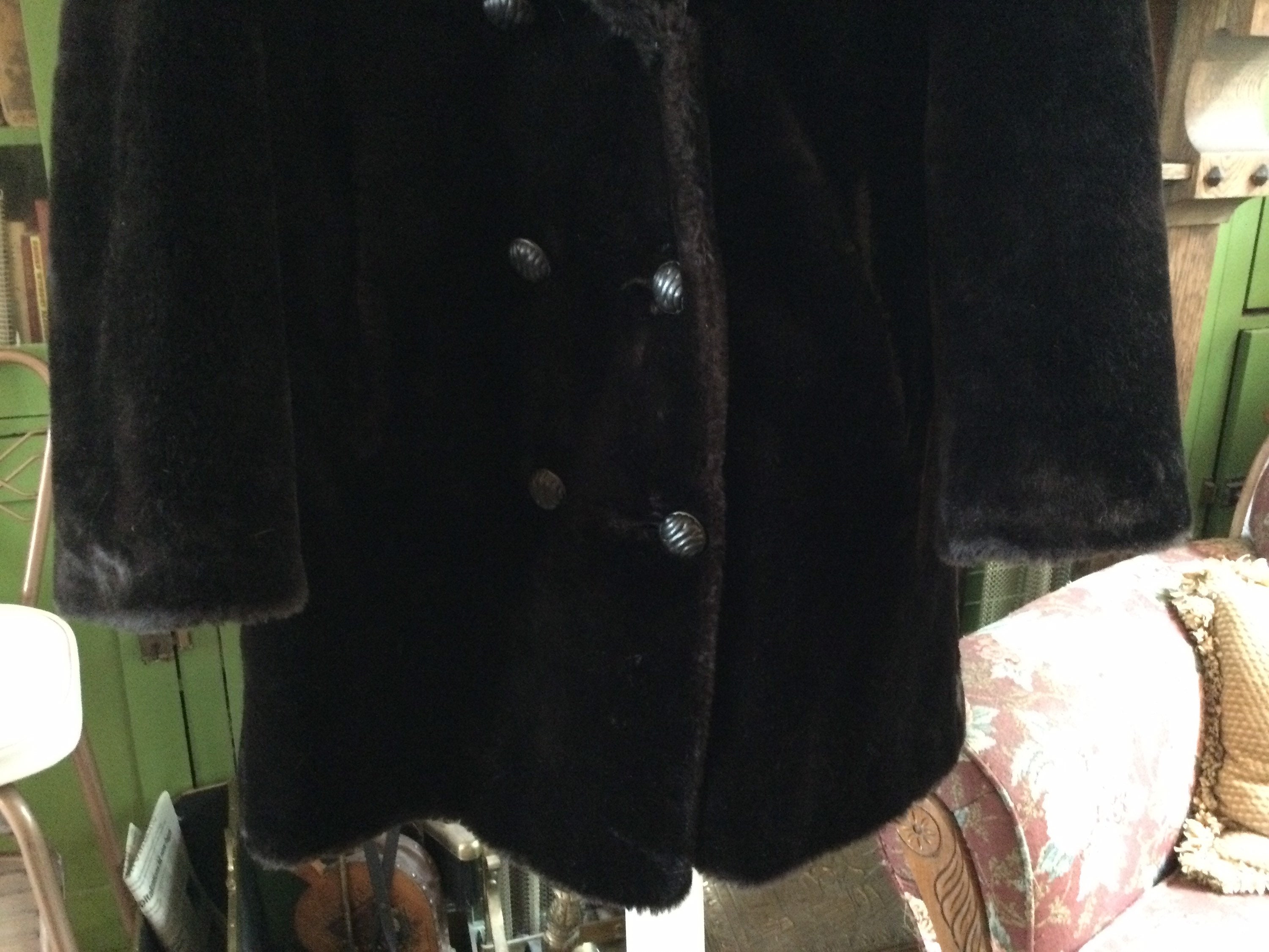 Vintage Dark Brown Plush Faux Fur Coat A885, Shorter Length - Etsy