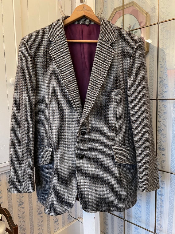 Vintage Tweed Blazer, Jacket, Wool Tweed Sport Coat B719, Harris