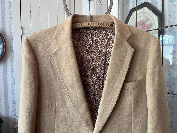 Vintage beige sport coat, camel hair blazer (C503… - image 2