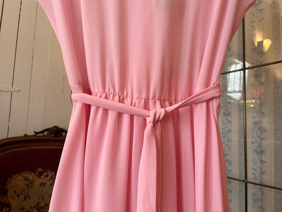 Vintage pink dress, pink sleeveless midi dress (C… - image 3