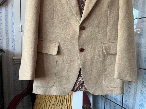 Vintage beige sport coat, camel hair blazer (C503… - image 3