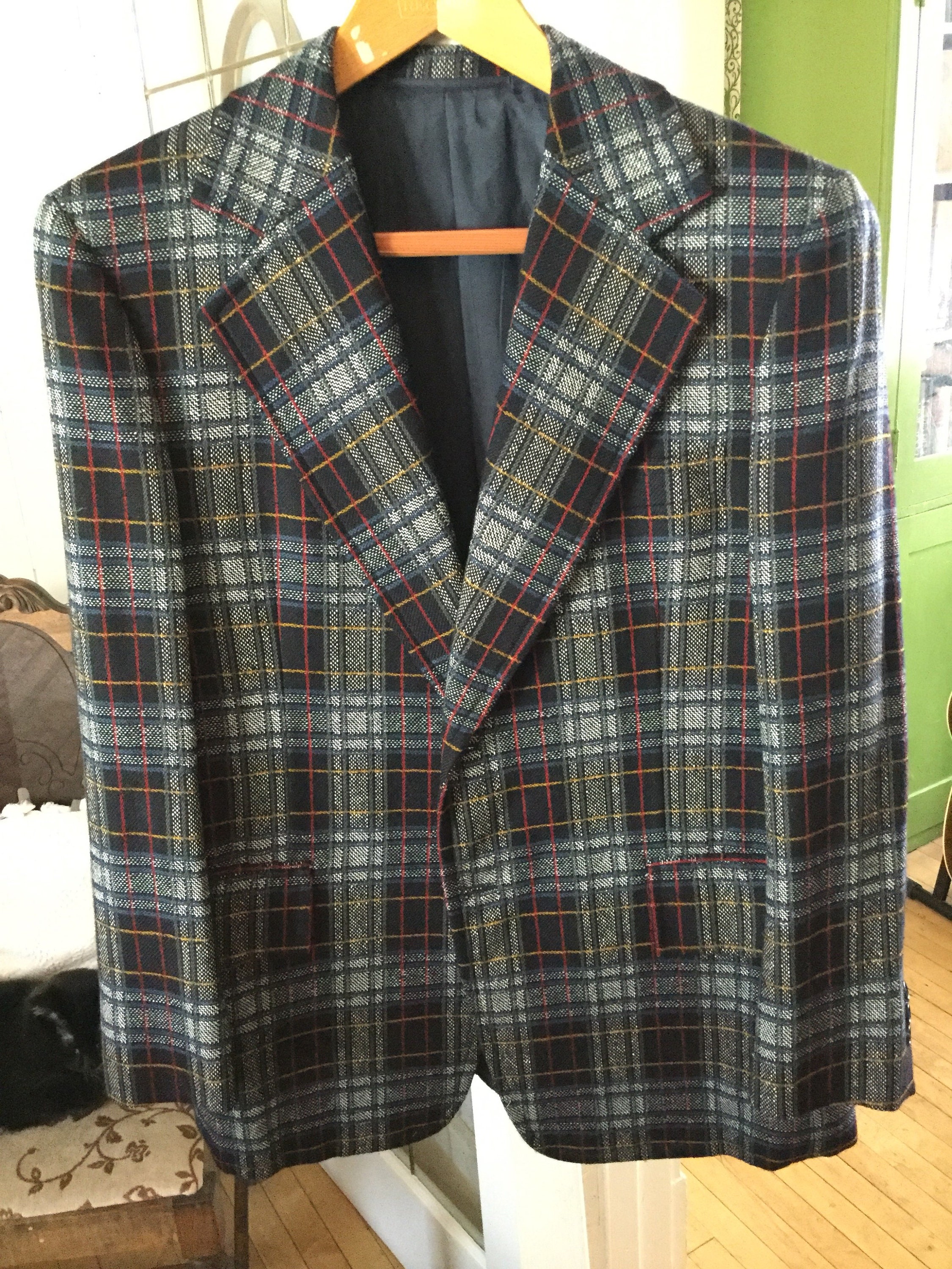 ジャケット・アウター 30s 40s sports jacket two-tone Black Sign 1930s 2-Tone Sports Jacket - Rat Gray Ombre Check
