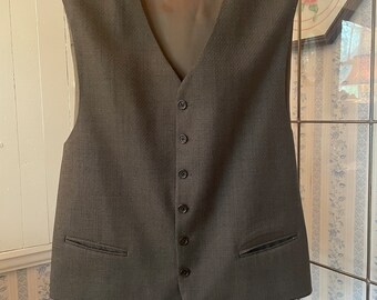 Vintage brown vest, brown and black waistcoat (C124), brown and black houndstooth check vest, tailored waistcoat, classic vest