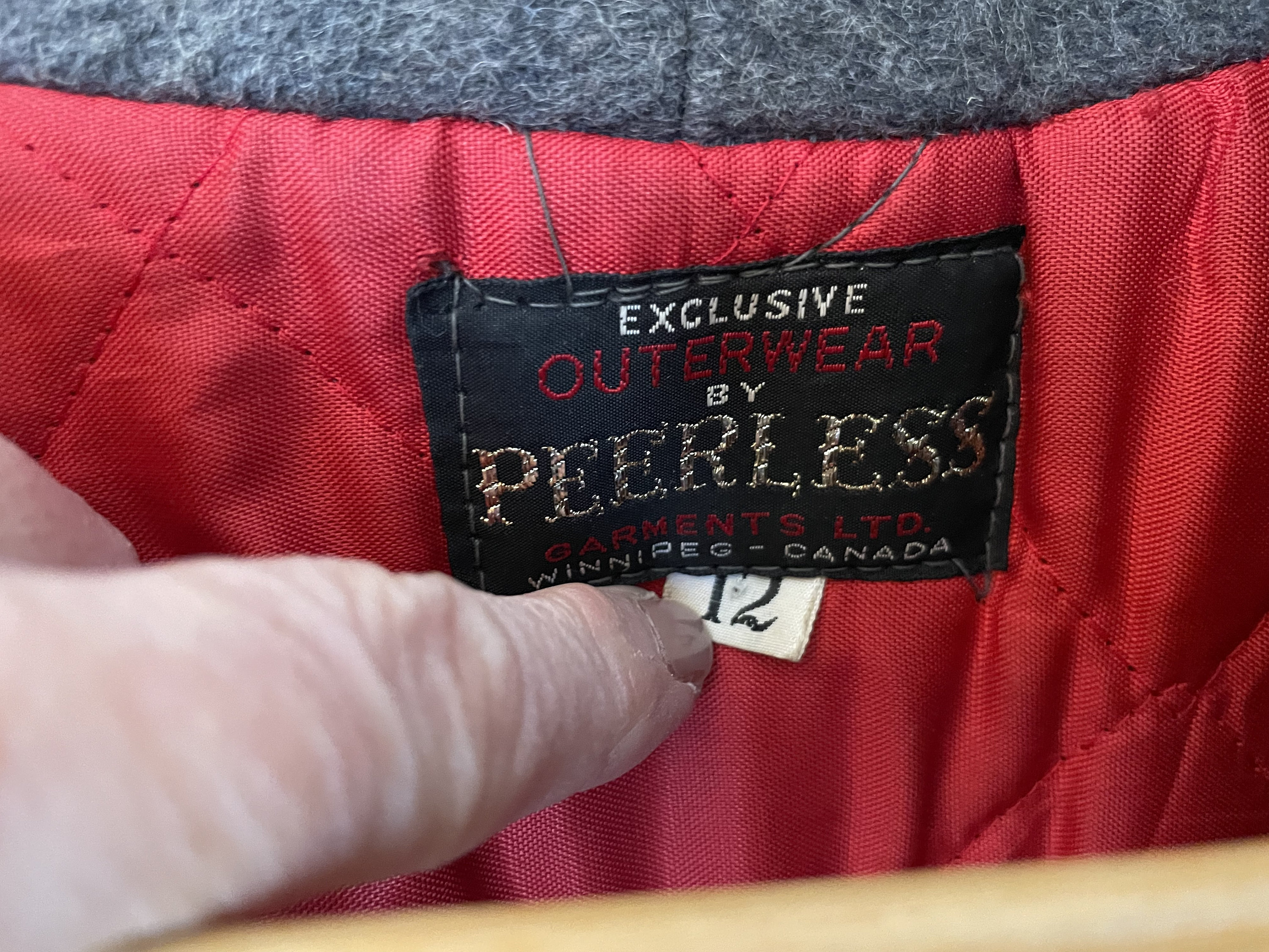 Vintage Grey Jacket, Coat, Grey Wool Jacket (B769), Medium