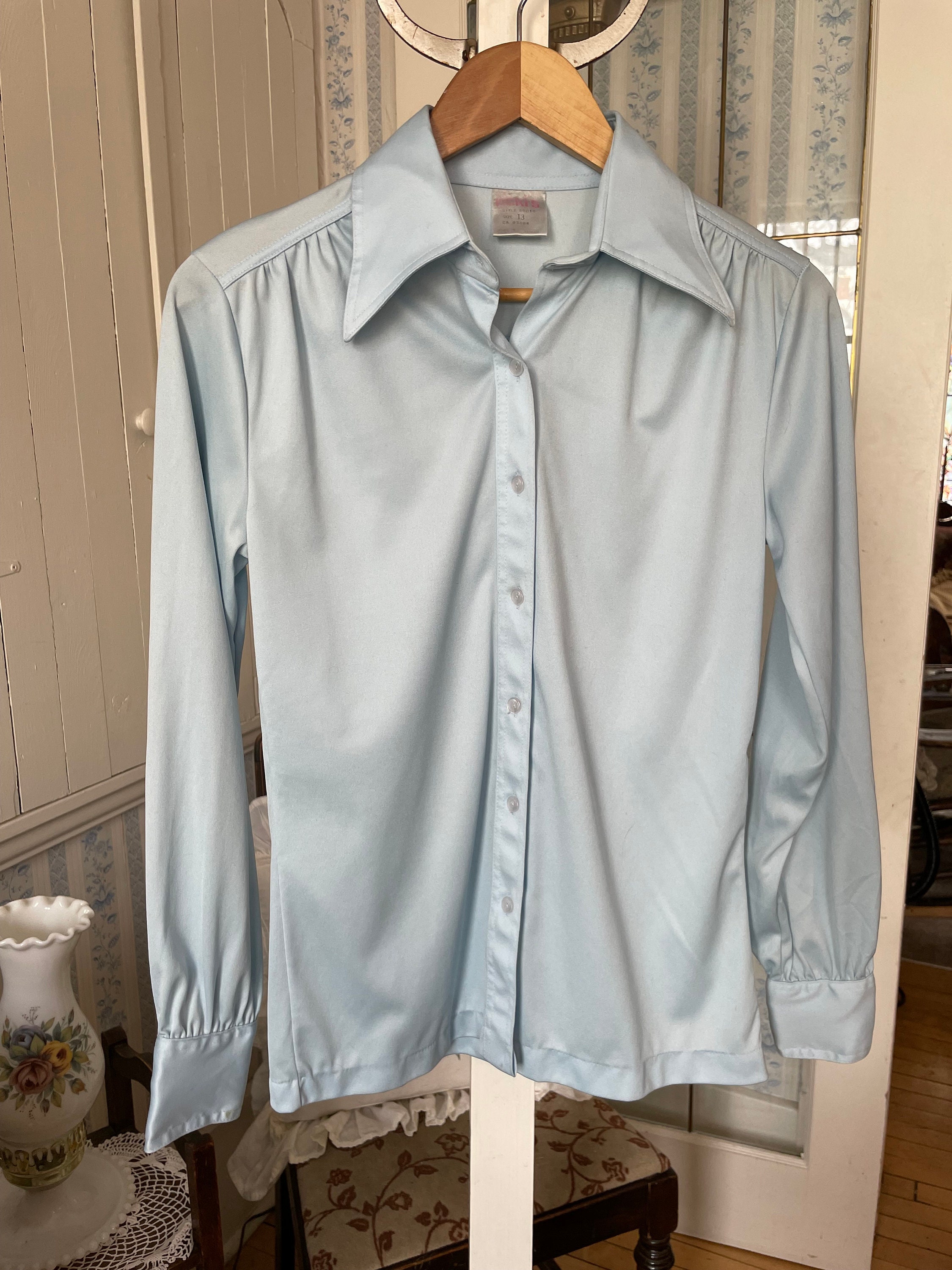 Pointed Collar Shirt - Etsy Canada
