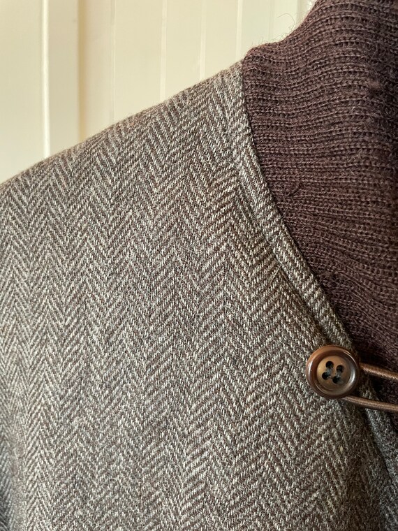 Vintage wool jacket, short wool coat (B705), brow… - image 5