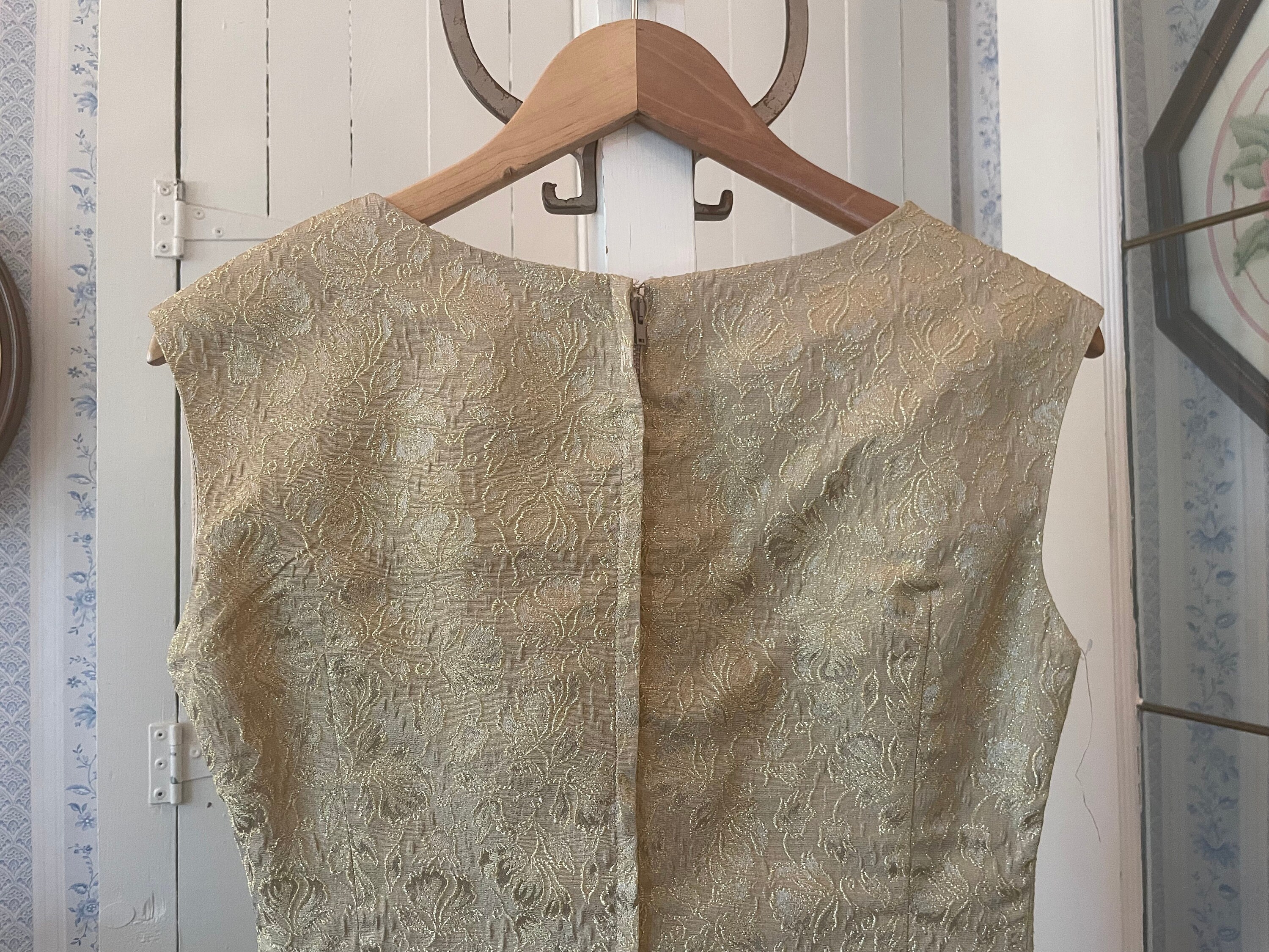 metallic sheath dress