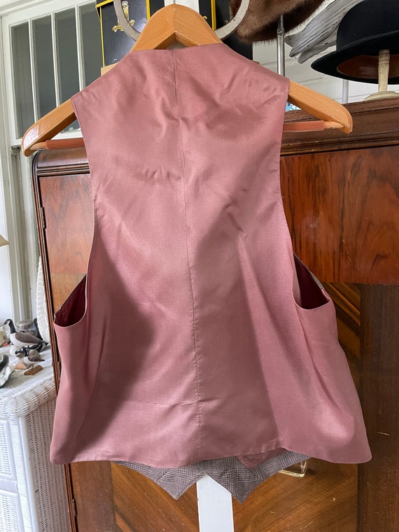 Vintage beige vest, waistcoat (B542), neutral bei… - image 5