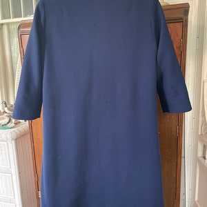 Vintage dress and jacket, two piece outfit, set (B540), navy blue and white jacket and dress image 4