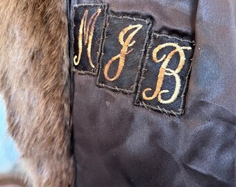 Vintage Brown Fur Coat, Beaver Fur Jacket (C595), Red Brown Beaver
