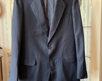 Vintage navy blue sport coat, dark blue wool blazer (C464), virgin wool dark navy blue jacket, blazer, sport coat, tailored jacket
