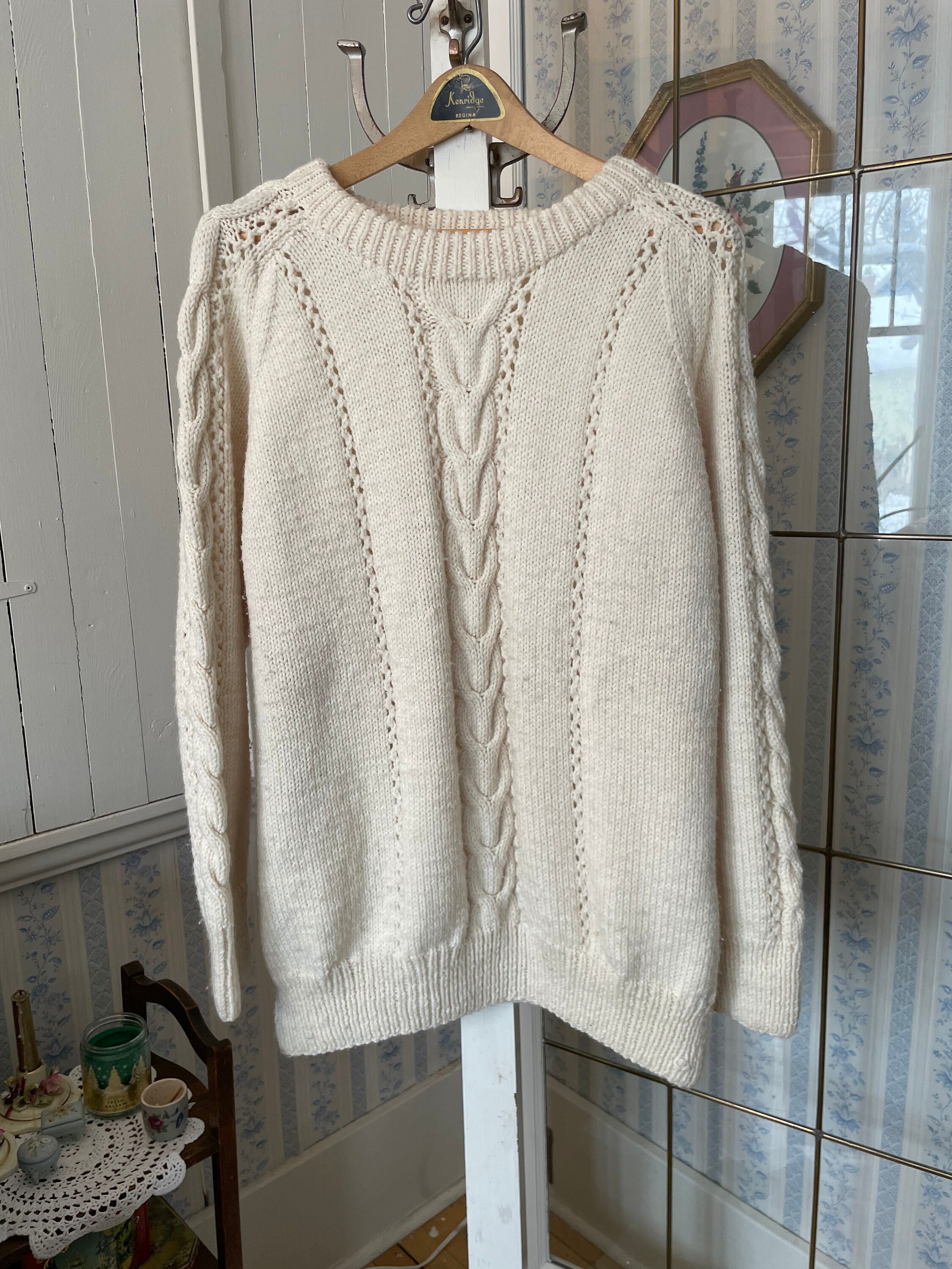 Chunky Cream Sweater Etsy Canada