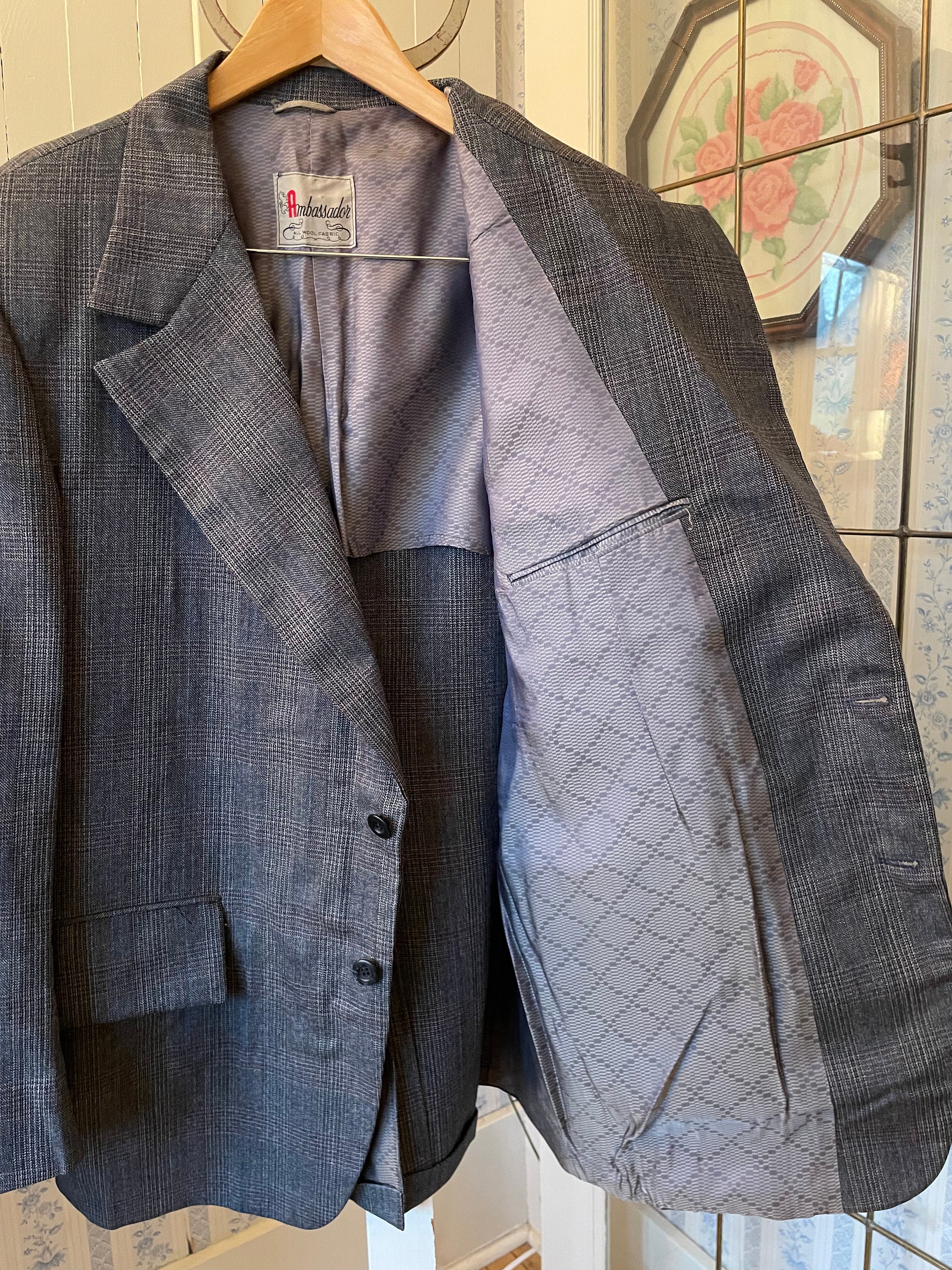 スーツ 90s 00s vintage wool double set up grey Vintage 80's - 90's -hugo Boss- Men's Double Breasted Suit