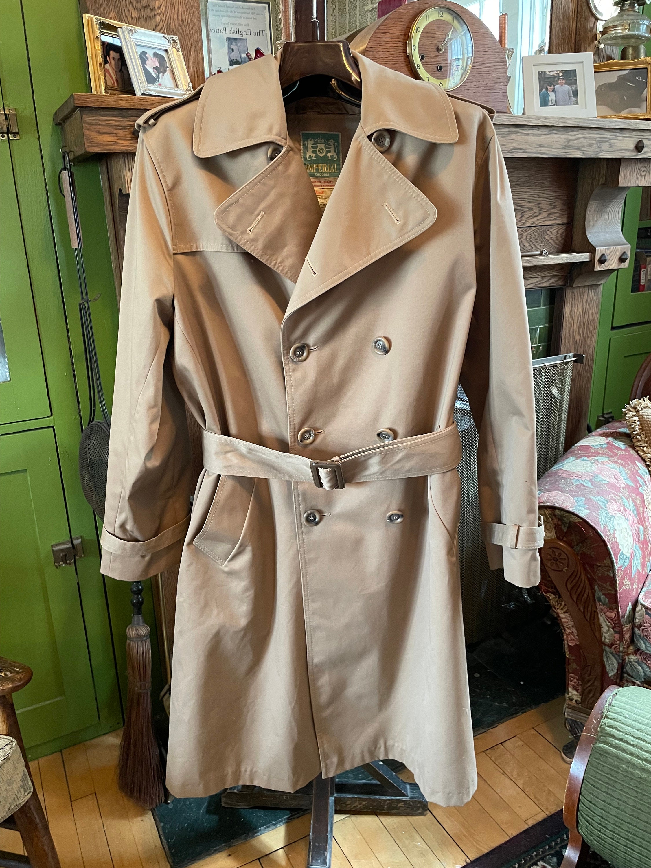 Vintage Neutral Tan Beige Trench Coat Rain Coat B362 - Etsy Sweden