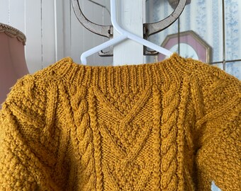 Express Tricot Vintage Chunky Wool Sweater Medium Block