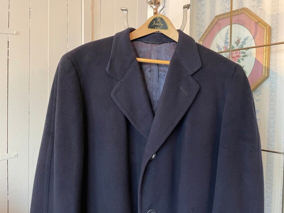 ジャケット・アウター vintage cashmere double long coat Silver Cloud Cashmere Blend Gray Trench Coat Button Front