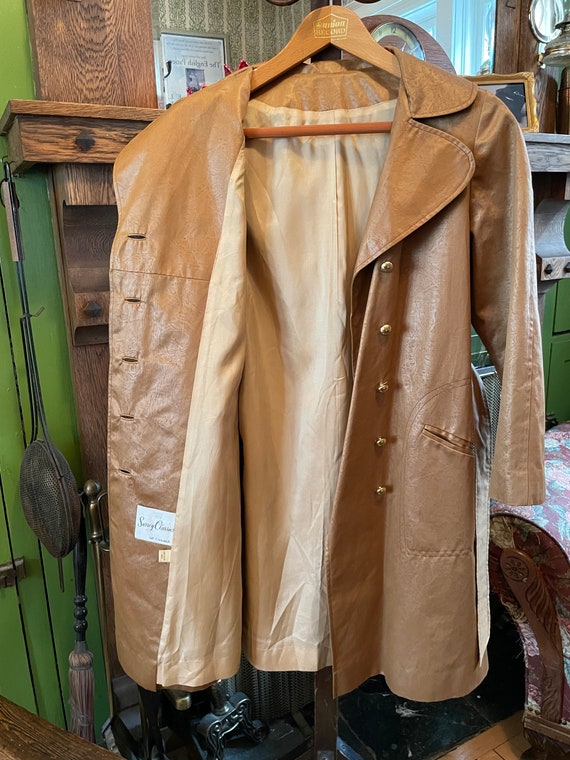 Vintage coated nylon trench coat, raincoat (B378)… - image 9