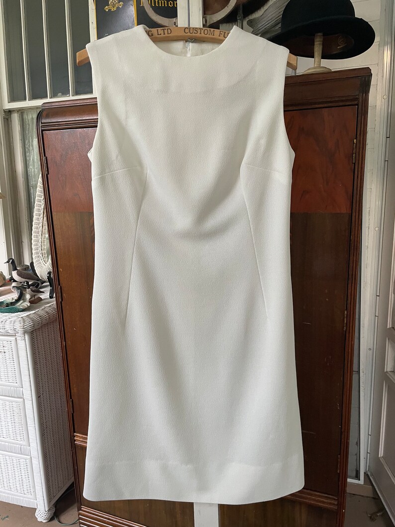 Vintage dress and jacket, two piece outfit, set (B540), navy blue and white jacket and dress image 5
