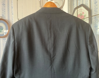 Vintage Dark Grey Suit, Double Breasted Jacket and Pants