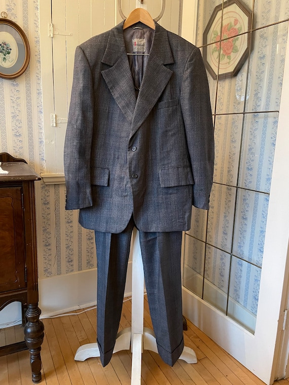 Vintage Grey Suit / Grey Wool Jacket and Pants / (C272 Vintage Grey Suit / Grey Wool Jacket and Pants / (C272