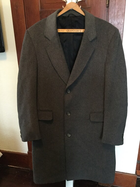 Dressy Vintage Charcoal Grey Medium William Leishman Wool and Cashmere Coat Overcoat With Lining A773 Etsy Canada