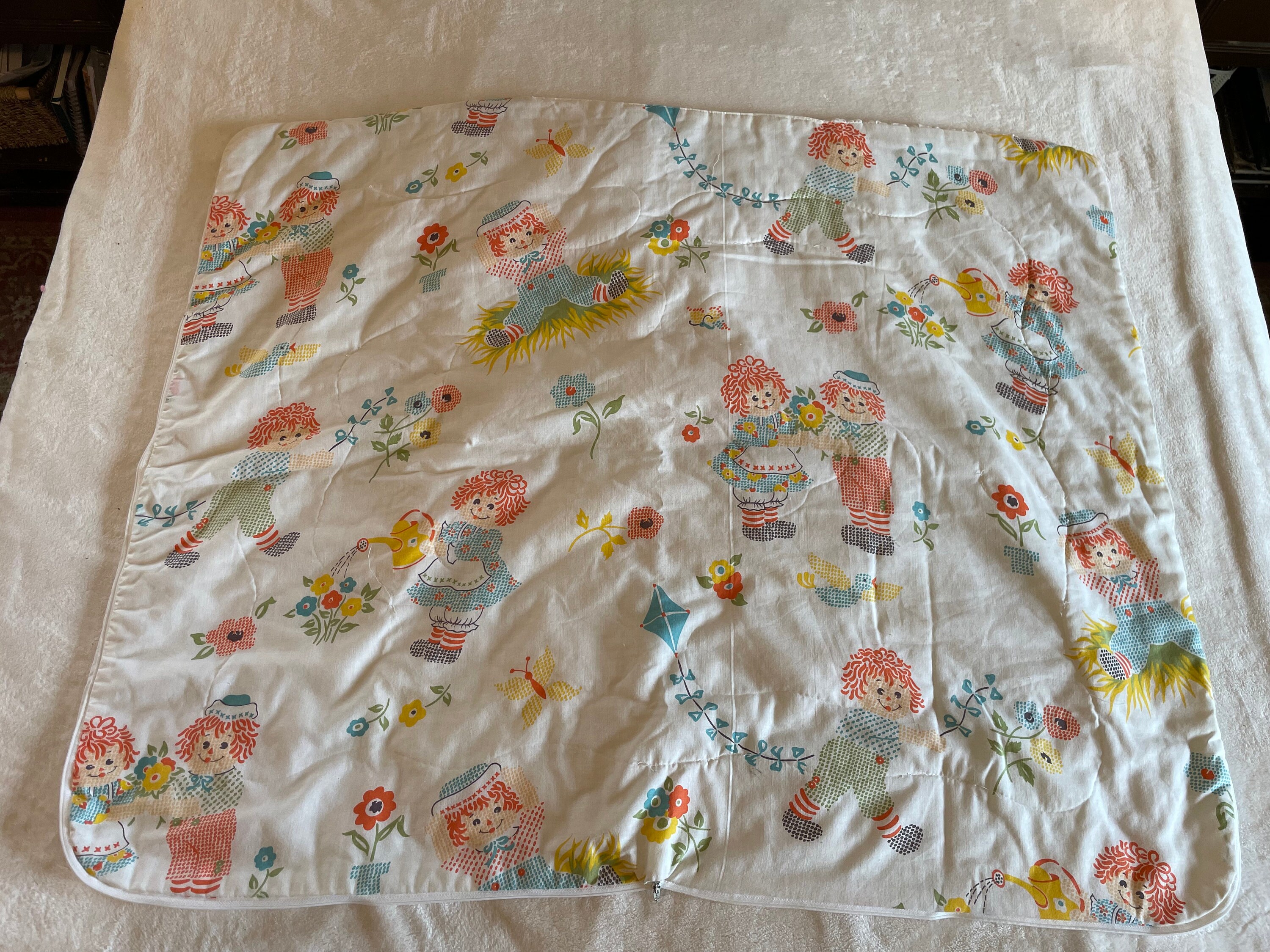 Vintage Kids' Sleeping Bag, Raggedy Ann and Andy Sleeping