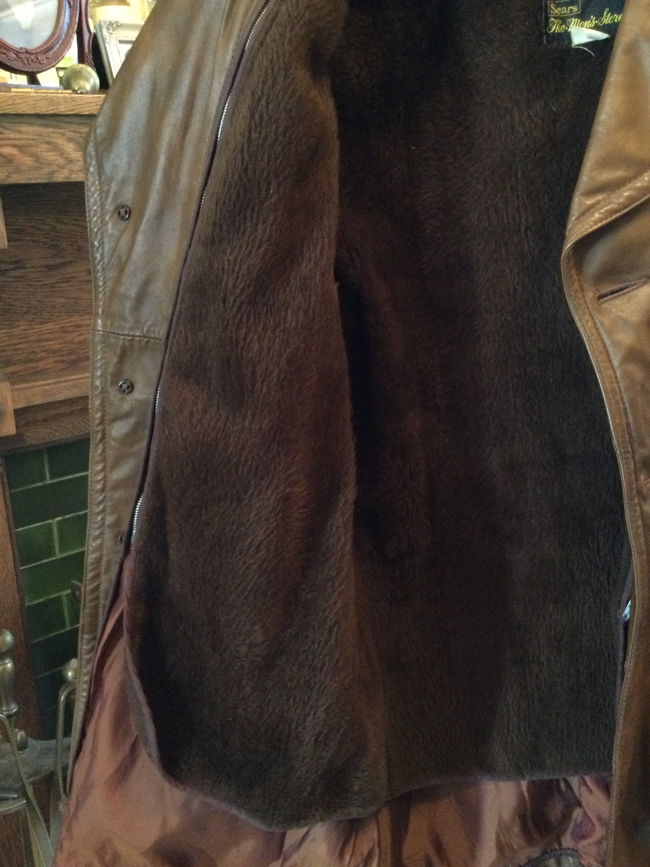 Vintage Brown Leather Jacket, Coat (A864) With Removable Lining - Etsy