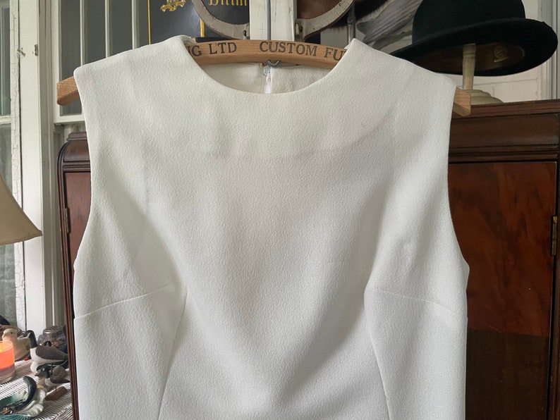 Vintage dress and jacket, two piece outfit, set (B540), navy blue and white jacket and dress image 6