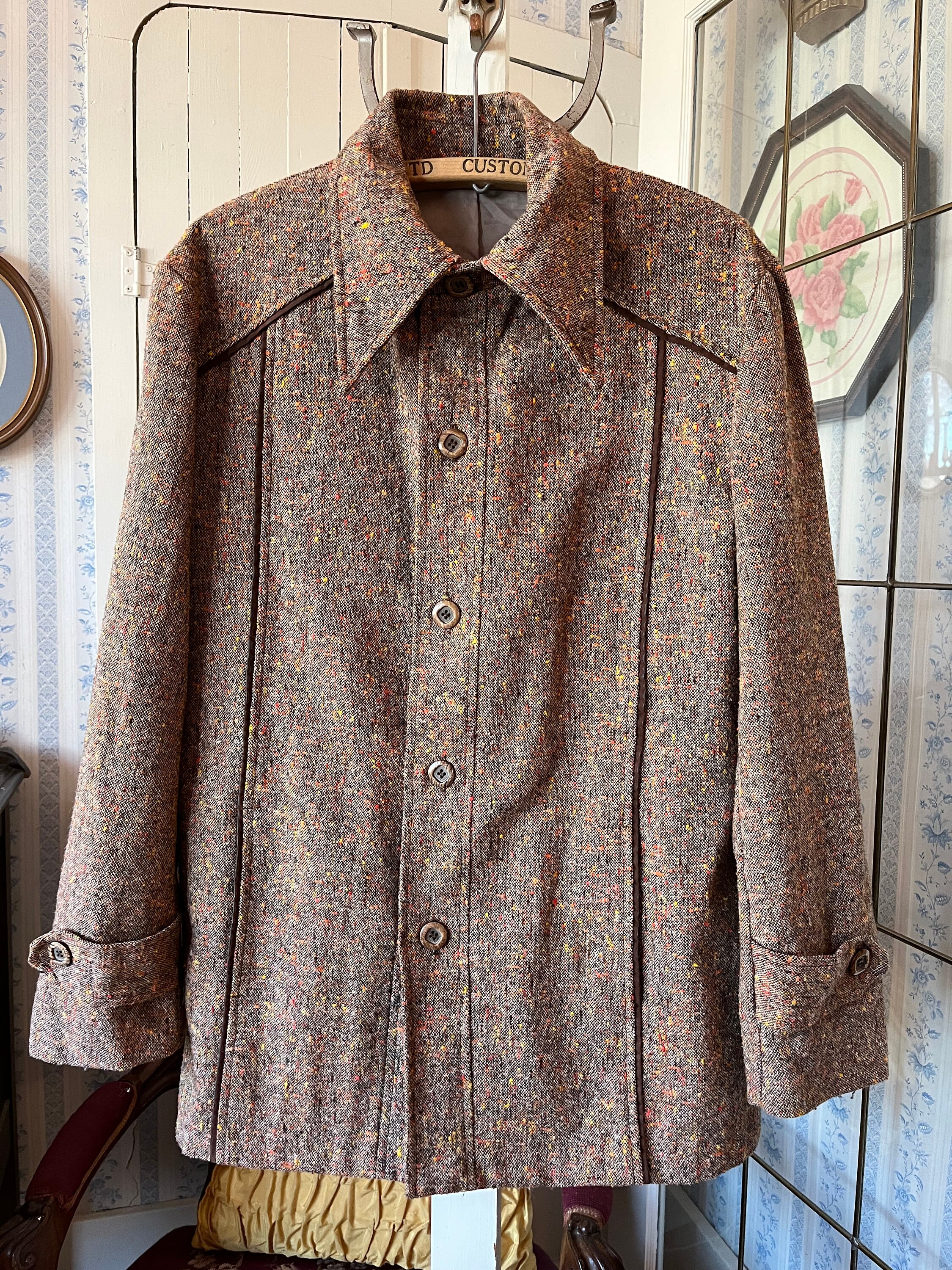ジャケット・アウター FUJI TWEED CLASSIC COAT BROWN size 6 s-l1200.jpg