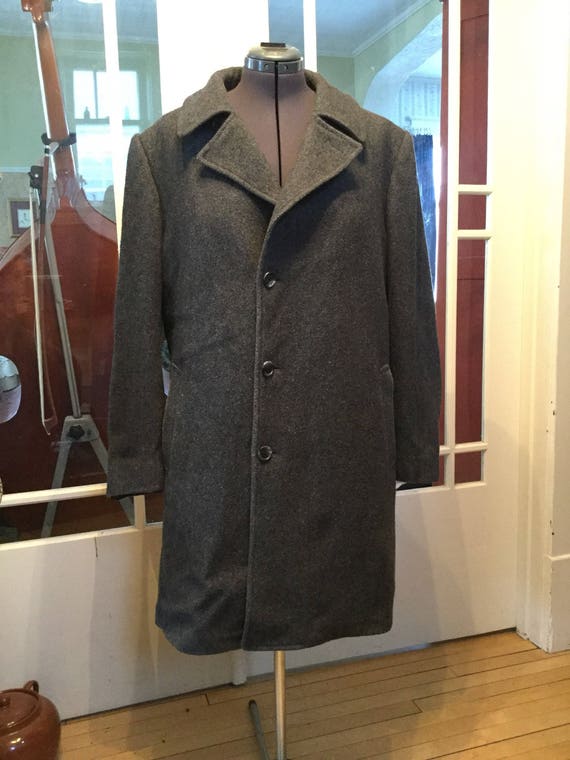 Classic vintage retro 1970s men's grey wool Mighty