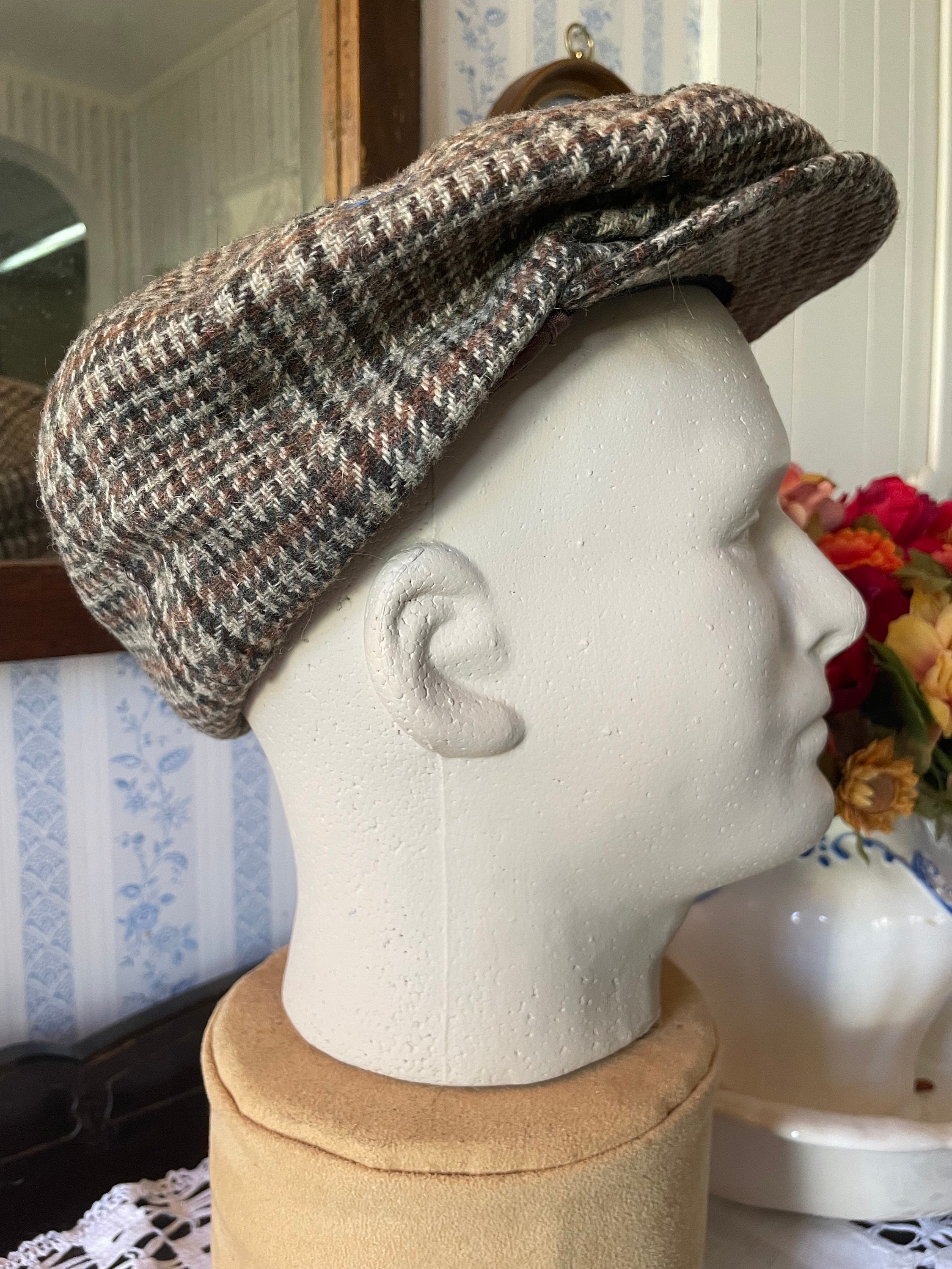 Vintage Newsboy Cap, Flat Cap, Hat B671, Beige Brown Green Wool Tweed Newsboy Cap, Hat, Flat Cap With Ear Flaps - Etsy Vintage Newsboy Cap, Flat Cap, Hat B671, Beige Brown Green Wool Tweed Newsboy Cap, Hat, Flat Cap With Ear Flaps - Etsy