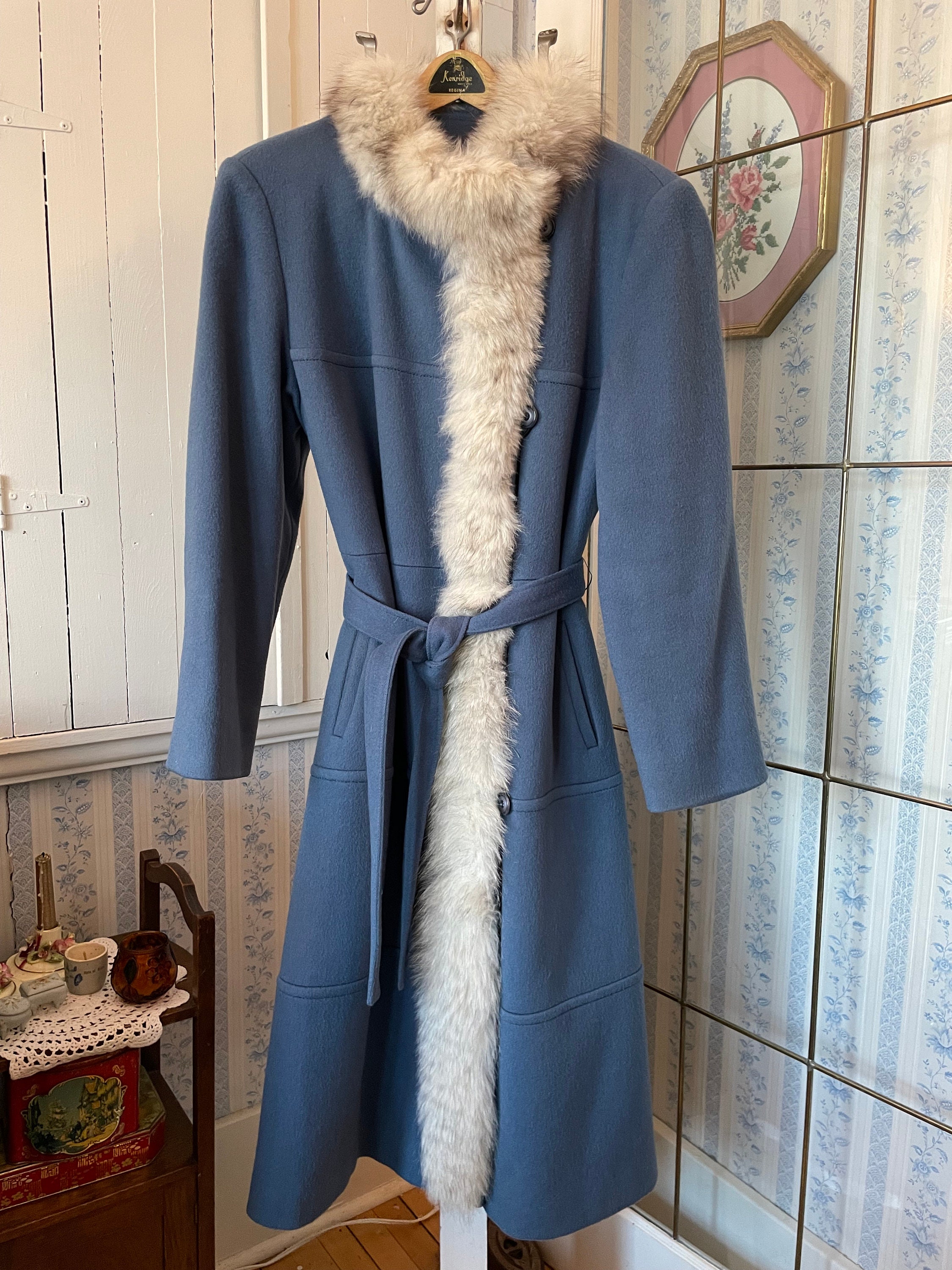 Vintage blue best sale coat