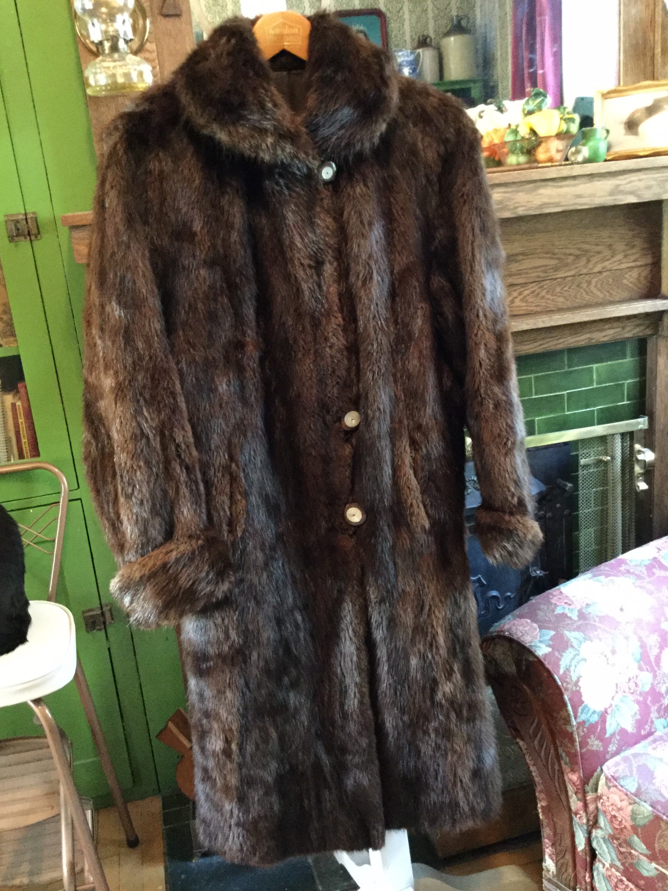 Luxurious Vintage Beaver Fur Coat A845 