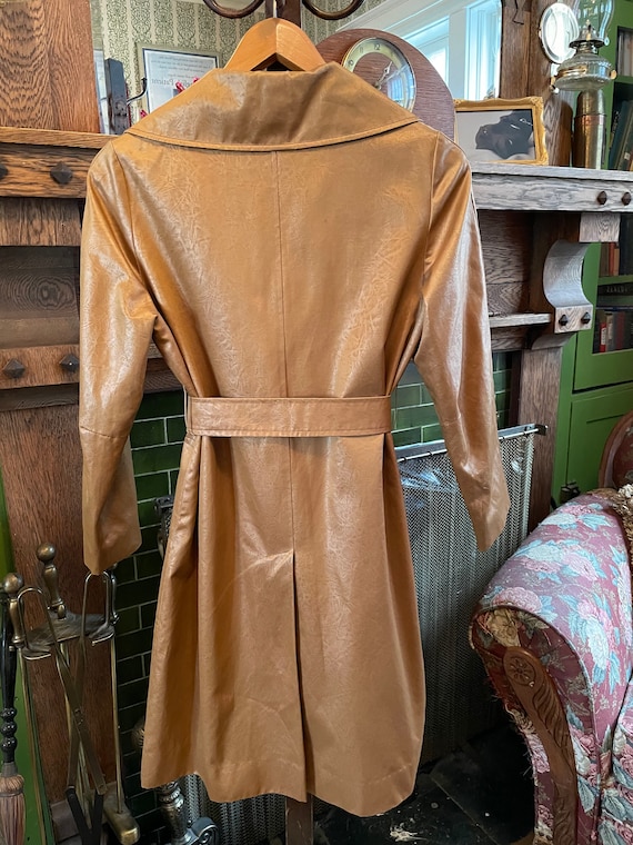 Vintage coated nylon trench coat, raincoat (B378)… - image 5